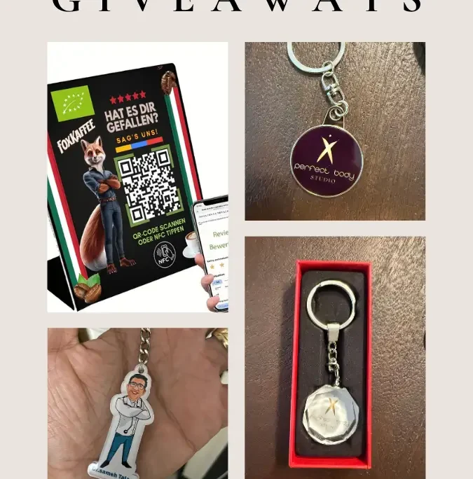 Giveaways mit individuellem Design, hochwertigem Druck & smarten QR-Codes – Ihre Komplettlösung bei AlbertoIT