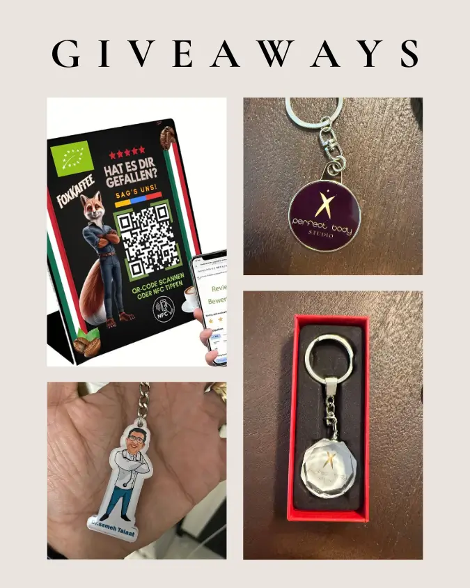 Giveaways mit individuellem Design, hochwertigem Druck & smarten QR-Codes – Ihre Komplettlösung bei AlbertoIT