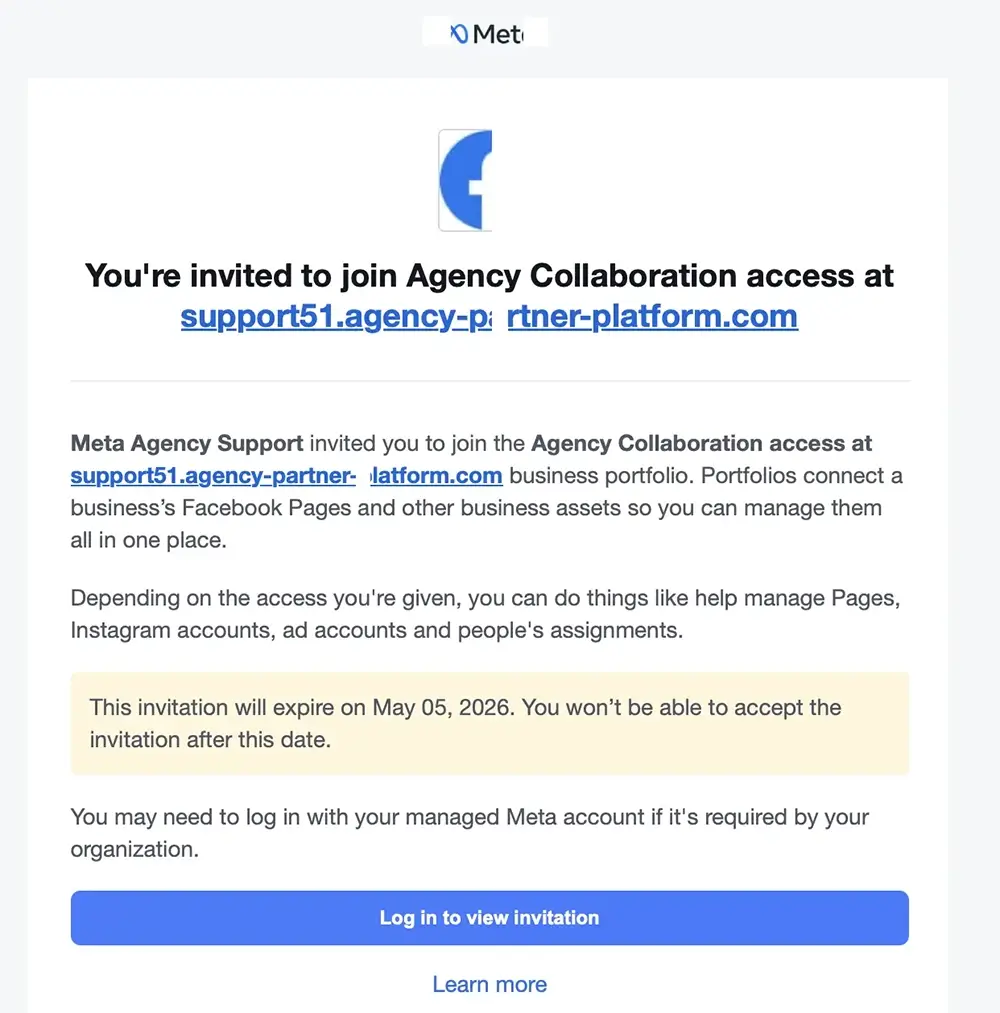 Achtung vor Meta-Betrug: Gefälschte „Agency Collaboration“-Einladungen im Umlauf