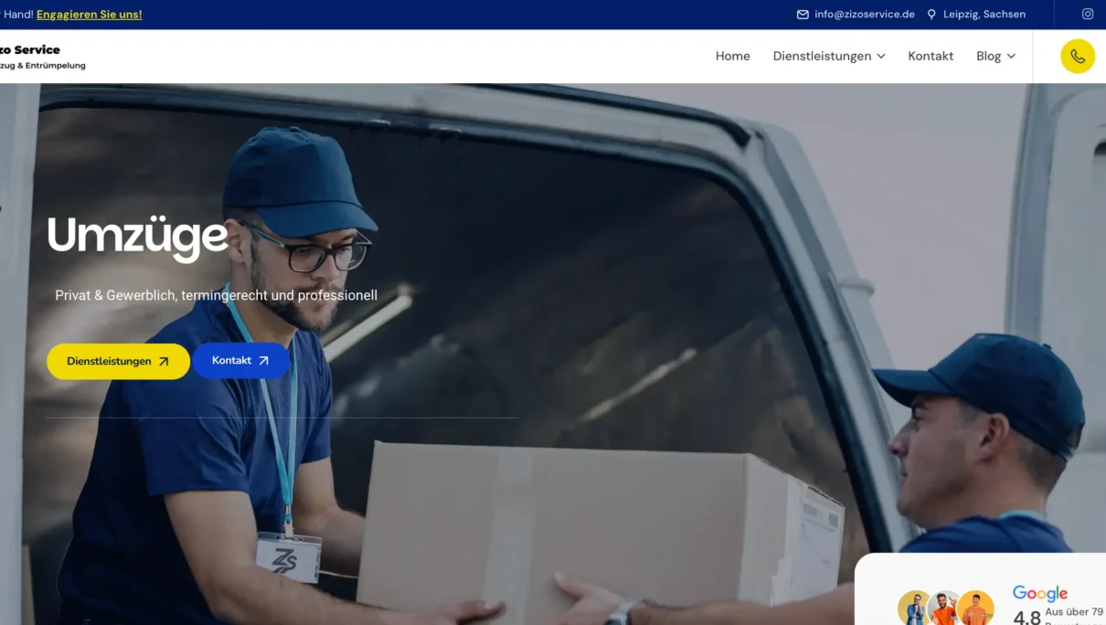 🚀 Zizo Service: Moderner Webauftritt, professionelles Webdesign & starke Online-Präsenz – entwickelt von AlbertoIT